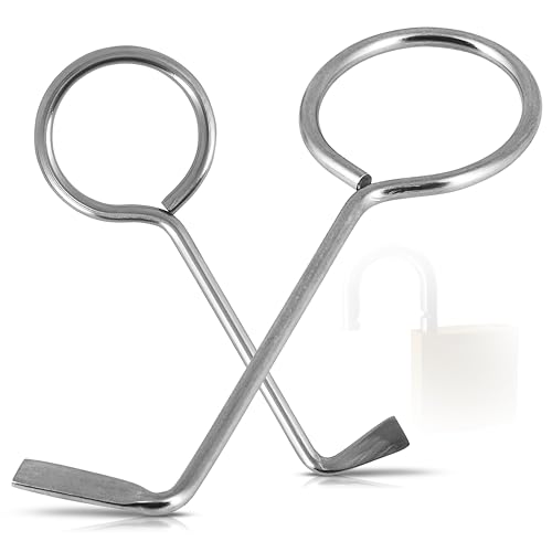 Buntbartschlüssel - 2er Set - Bartschlüssel Universal Aus Edelstahl, Dietrich Set Profi, Öffnungs Werkzeug, Universal Schlüssel - Türöffner Schlüssel für BuntBart Schloss - Dietrich Set.