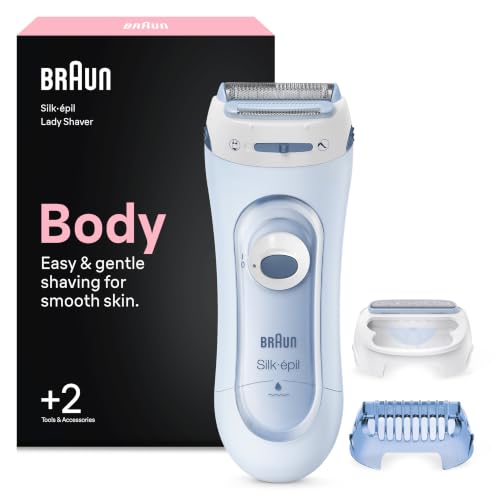 Braun Epilierer Damen Silk·épil, Damenrasierer Elektrisch, LS5160, Blau