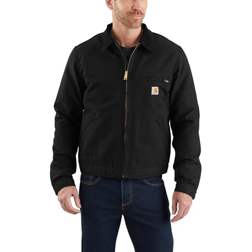 Carhartt, Herren, Detroit Lockere Jacke aus Segelleinen mit Deckenfutter, Schwarz, L