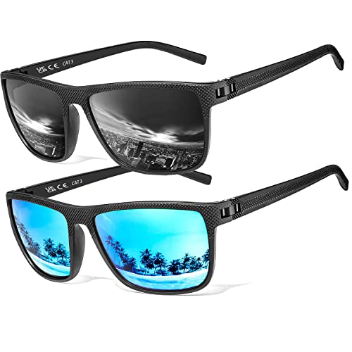 Perfectmiaoxuan Polarisierte Sonnenbrille Herren/Damen, Vintage Elegant Brillengestell Klassisch, HD-Pilotobjektive; Outdoor-Sportarten,Golf,Fahren,Angeln,Reisebrille Mode Sonnenbrille