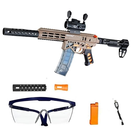 FunBlasters Gel Blaster Gun MK7 – Automatische Elektrisch Wasserpistole 0.25J – Mit Schutzbrille und Akku – Watersoft Leistungsstarkes Gewehr Waffe Gewehr – Erwachsene Gelfire Water Gun