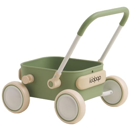 Kidpop PULA 2-in-1 Baby Lauflernwagen, Indoor und Outdoor Baby Spielzeug, Multifunktionale Lauflernhilfe für Baby, Geburtstagsgeschenk für Kleinekinder Kinder 7 Monate - 4 Jahre, Grün