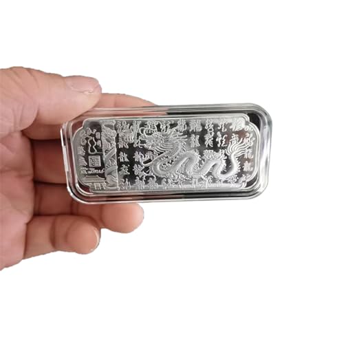 KUAIYIJU Einzigartige 2024 Versilberte Münze Symbolische Und Schöne Silbermünze Die Für Sammler Mit Dynamischem Drachen Repräsentativ Ist