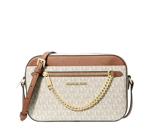Michael Kors Jet Set Umhängetasche aus Saffiano-Leder, Vanille, Small