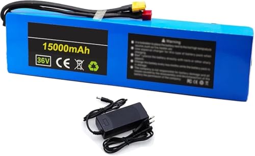 36V 15Ah Elektrofahrrad Batterie 36V 10S3P E-Bike Akku Wiederaufladbarer Akku Mit Ladegerät Und BMS Für 50W 150W 250W 350W 500W Fahrradmotor 36V 15Ah,XT60