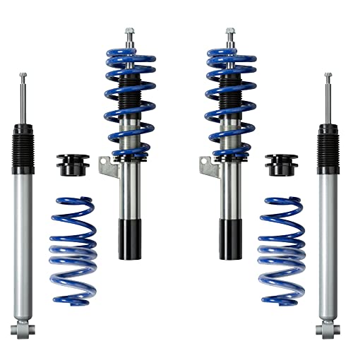 Bonrath Gewindefahrwerk kompatibel mit Volkswagen Golf VII/Audi A3 SB+Sedan/Seat Leon 5F/Skoda Octavia III 1.6TDi/1.8TSi/2.0TSi/2.0TDi (Multilink), Aluminium