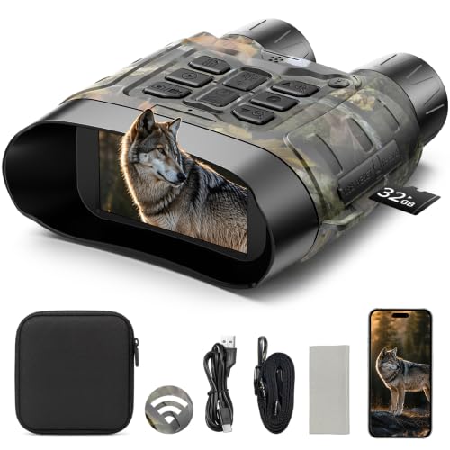Nachtsichtgerät 4K 112MP, 600m Reichweite 18-Fach Zoom Digital Nachtsichtgerät mit 4 Zoll HD Bildschirm & 64GB Karte, Wiederaufladbar 5000mAh Nachtsichtkamera für Jagd Camping Beobachtung