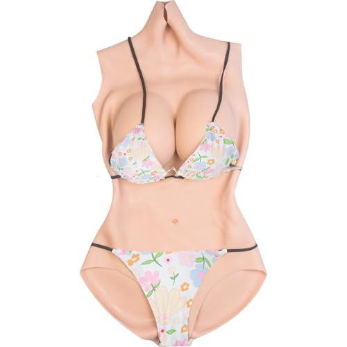 TEAYUYIM Silikon Bodysuit Silikon Brustplatte Badeanzug-Stil Weiblich Realistische Fake Brüste für Cosplay Crossdresser
