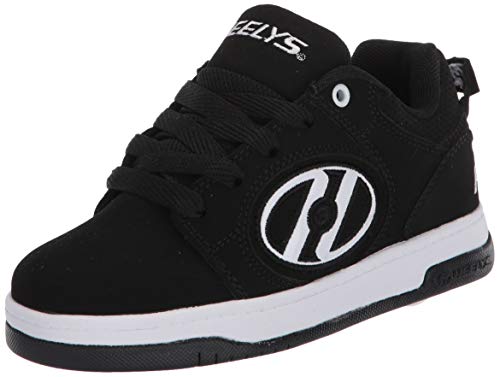 Heelys Unisex-Kinder Voyager Tennisschuh, Schwarz/Weiß, 7 Big Kid