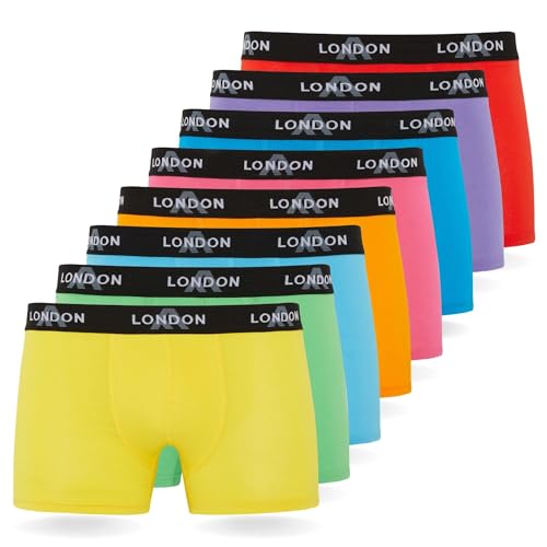 FM London Herren (4/8er-Pack) Boxershorts Hipsters, Neon Gemischt (8er Pack), XXL