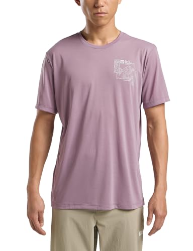 Jack Wolfskin Herren Vonnan Graphic M T-Shirt, Explore Wild Blossom, M EU