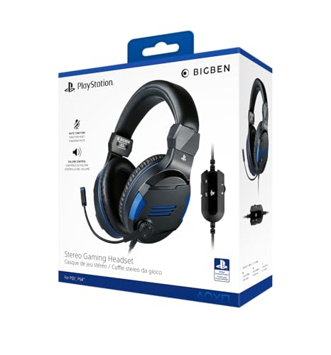 Bigben Interactive Stereo Gaming Headset for Playstation 4, Schwarz/Blau