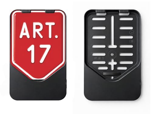 1x Kennzeichenhalter Schwarz mit Schiebeverschluss für Moped und Mopedautos (Passend für Österreich österreichische Standard Kennzeichen im Format 115 x 150 mm) ((Schwarz (Unlackiert)