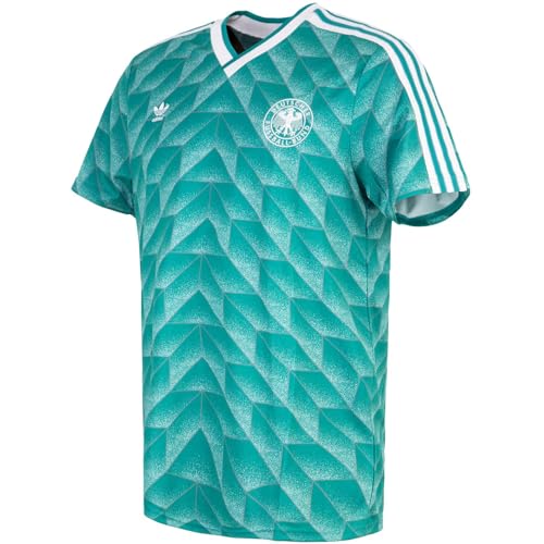 adidas DFB Germany Deutschland 1990 Retro Away Trikot Jersey (DE/NL/SE/PL, Alphanumerisch, L, Regular, Regular, Green)