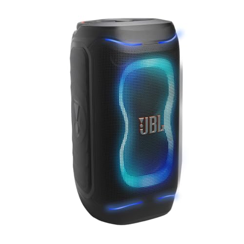JBL PartyBox 130 Tragbarer Partylautsprecher mit kraftvollem JBL Sound, Bluetooth Lautsprecher mit dynamischer Lichtshow, tiefem Bass, IPX4 spritzwassergeschützt, bis zu 15 Stunden, Schwarz