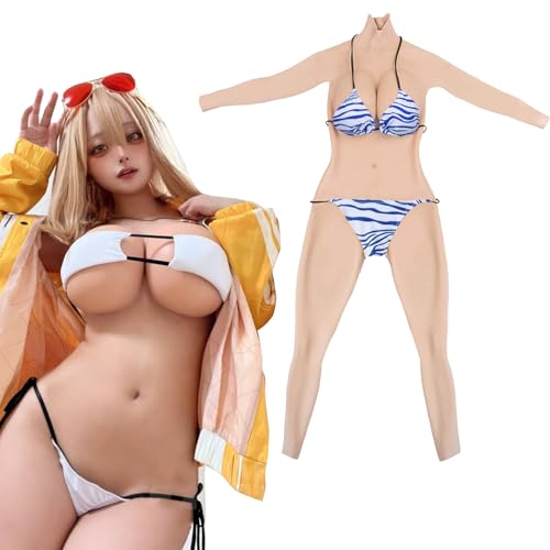 ALZRGORA Silikon Bodysuit Silikon Body Suit Fake Vaginal Silikon Brüste C-G Cup für Crossdresser Transgender Cosplay