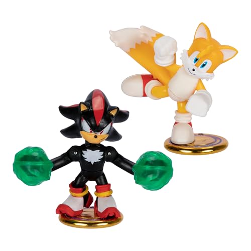 Akedo Sonic The Hedgehog Versus Pack with Tails and Shadow, Mini Collectable Battling Action Warriors, 5.7 cm Tall, Contains 2 Battle Controllers