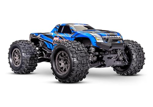 TRAXXAS Mini Maxx 4WD Brushless BL-2S RTR 1:12 Monster Truck blau mit Akku + 2A USB/C-Lader