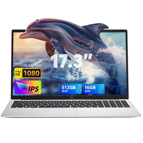 ACEMAGIC AX17 Laptop 17,3 Zoll,16 GB DDR4 512 GB SSD, N-97 Prozessor bis zu 3,6 GHz Laptop Computer,Deutscher Tastaturschutz,WiFi,BT5.0, 3 x USB 3.2, 180° Öffnen und Schließen