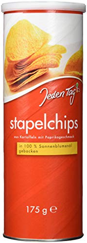Jeden Tag Stapelchips Paprika, 175g