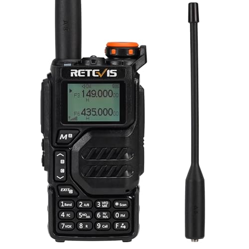 Retevis RA79 Funkgerät, Multi Band Amateurfunk, 2m/70cm/AM, VFO/CPS/Chirp, Frequenzkopie, 1400 mAh Akku Amateurfunkgerät für Jagd, Reisen, Wandern (1 Stück)