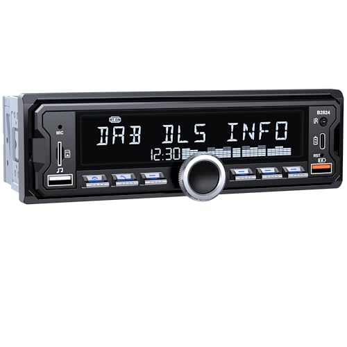 Autoradio DAB/DAB+, CENXINY Auto Radio Bluetooth RDS/FM/AM,1 Din Autoradio mit Fernbedienung,unterstützt 2 USB,AUX-Eingänge,TF/SD/FM/iOS Android,Multicolour