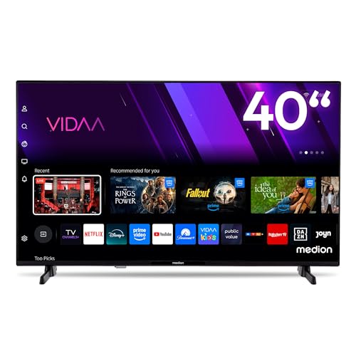MEDION 100,3 cm (40 Zoll) Full HD Fernseher (Smart-TV, HDR, VIDAA Store, Netflix, Prime Video, Disney+, DAZN, Paramount+, HbbTV, PVR, Bluetooth, MD 840101)