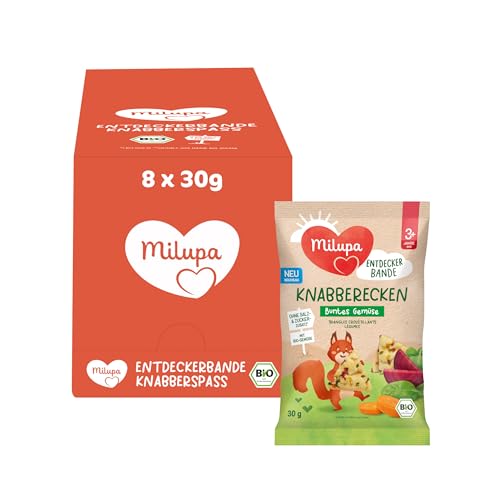 Milupa Entdeckerbande – Knabberecken Buntes Gemüse – Ab 3+ Jahren – 8 x 30 g