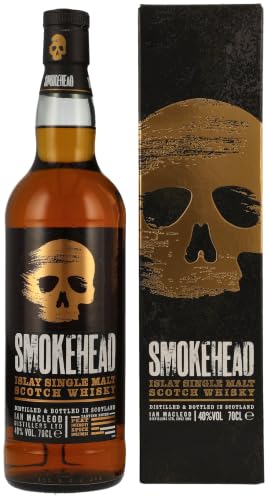 Smokehead Original Islay Single Malt Scotch Whisky | intensiv rauchig & süffig | Preis-Leistungs-Tipp | 40% vol. | 700 ml