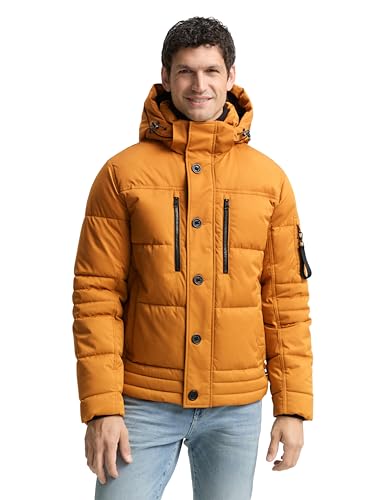TOM TAILOR Herren Pufferjacke mit Abnehmbarer Kapuze