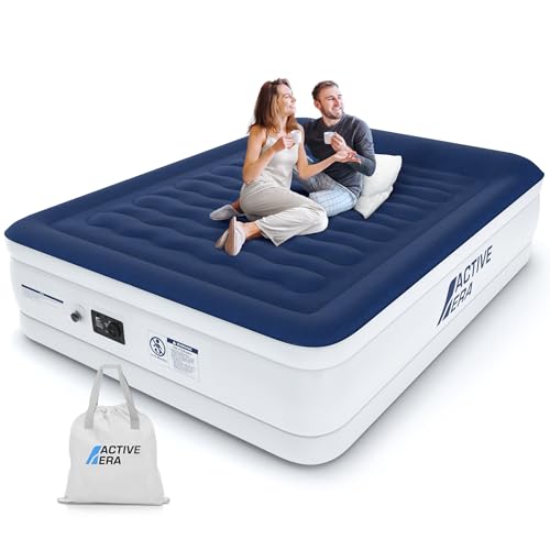 Active Era Luftmatratze 2 Personen 150×200×36.5 cm, Selbstaufblasendes Luftbett mit elektrischer Pumpe, Aufblasbare Matratze in 3 Min, Komfortables Gästebett für Camping & Zuhause