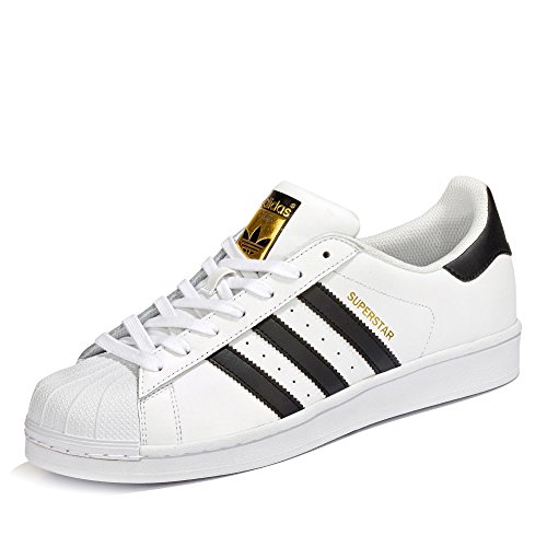 adidas Unisex-Erwachsene Superstar Low-Top, Weiß (Ftwr White/Core Black/Ftwr White), 43 1/3 EU