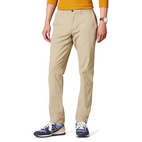 Amazon Essentials Herren Legere Stretch-Chinohose mit Enger Passform, Bräunen, 35W / 30L
