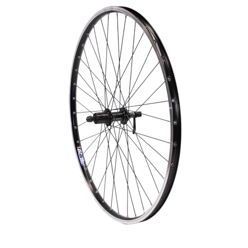Vuelta Fahrradfelge Hinterrad 28 Zoll Schwarz inkl. Tourney FH-TX500 Cut 19-8/9/10-fach,V-Brakes/Felgenbremse -Made in Germany 28 Zoll Hinterrad, Hohlkammer-Felge 622x19
