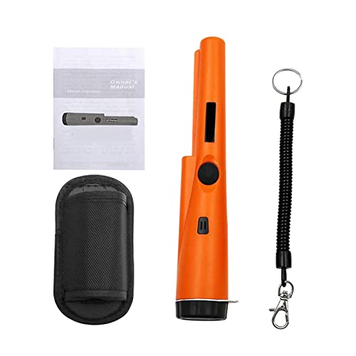 Metalldetektor Pinpointer, 360° Suche Schatz Pinpointing Finder Sonde, IP66 Wasserdicht Handheld Portable Metalldetektor, Metalldetektor Metalldetektor Zubehör für Erwachsene Kinder (Orange)