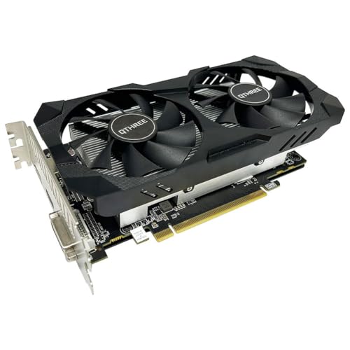 QTHREE Radeon RX 560xt 8GB GDDR5 128-bit Grafikkarte, HDMI, DVI-D, DisplayPort, Grafikkarten PC für Gaming, GPU, PCI Express x16 3.0, DirectX 12, 6 PIN Power Supply