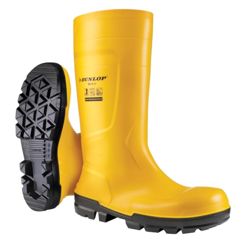 DUNLOP Work-It S5 Arbeitsstiefel. Baustiefel mit stahlkappe, Gelb, Größe 45