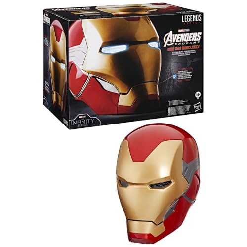 Marvel Legends Series Iron Man elektronischer Premium Helm mit Lichteffekten, Avengers: Endgame Rollenspielartikel für Erwachsene