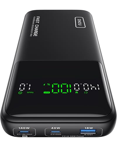 INIU Laptop Power Bank, 140W PD3.0 27000mAh Hochkapazität Powerbank, Kompakt USB-C EIN & Ausgang Externer Akku Kompatibel mit MacBook Pro, Steam Deck, iPhone 17 16 15 Pro, Samsung S22, iPad Pro usw.