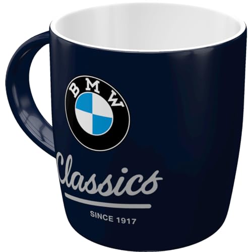 Nostalgic-Art Retro Kaffee-Becher, 330 ml, BMW – Classics – Geschenk-Idee für BMW Accessoires Fans, Original Lizenzprodukt (OLP), Keramik-Tasse, Vintage Design