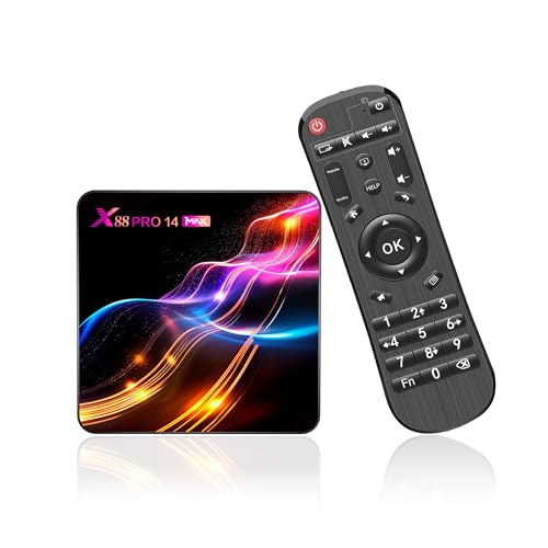 Android TV Box 14.0, Android Box, 4 GB RAM, 64 GB ROM, RK3528 Quad-Core 64bit Cortex-A53, 2025 TV-Box Support 4K 2.4G /5G Dual-Band WiFi Ethernet 10/100MUSB 3.0/2.0 Smart Box