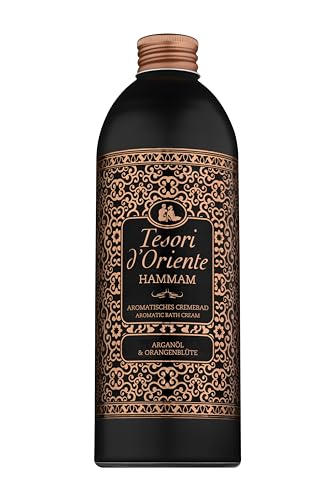 Tesori d'Oriente | Cremebad 'Hammam' | aromatisches Bad mit Argan-Öl und Orangenblüte | Körperpflege für die Badewanne | Ritual für Körper & Sinne | 500 ml
