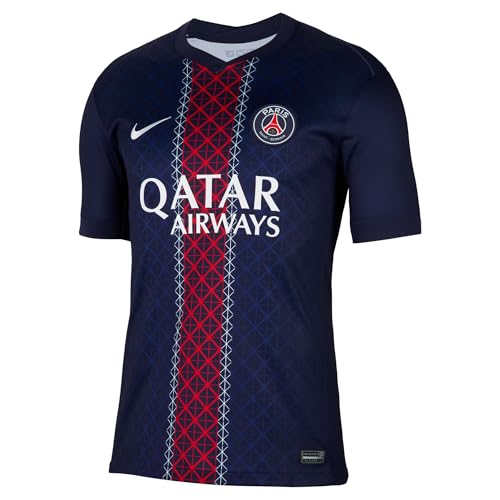 Nike Herren Paris Saint-Germain Dri-fit Jersey Stadium Home T-Shirt, Midnight Navy/Midnight Navy/Wh, M EU