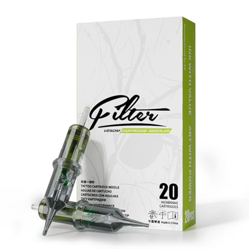 EZ Tattoo Cartridge Nadeln - 20Stück #10 (3RL) Bugpin Round Liner Tattoo Nadeln für Tattoo Maschine - Venom