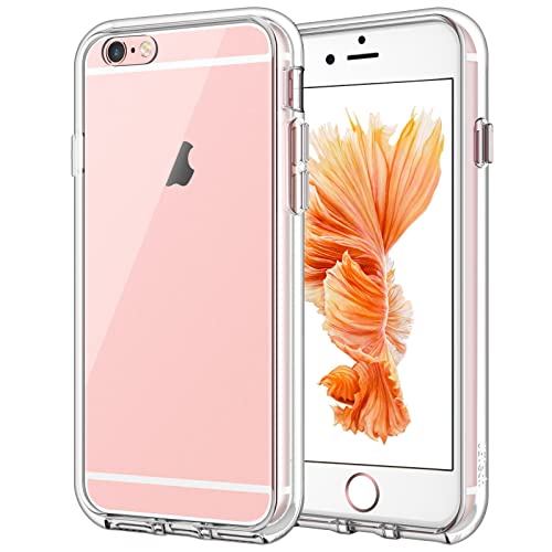 JETech Hülle für iPhone 6S und iPhone 6, Nie Vergilbung Handyhülle Stoßfest, Schutzhülle Anti-Kratzt Transparent Rückseite (Durchsichtig)