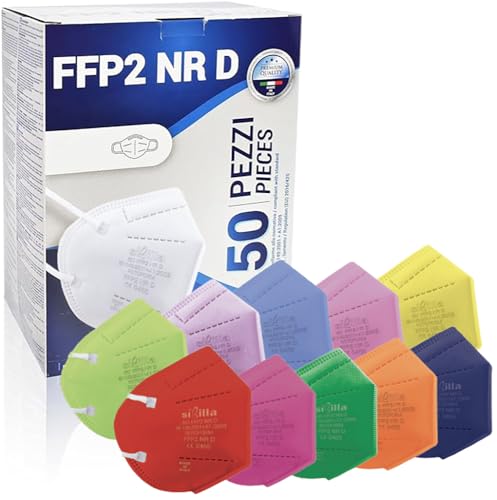Rotoform 50st. FFP2 Masken, 5-lagig Schutz FFP2 Maske Bunt, FFP2 Maske CE2233, FFP2 Maske Bunt Erwachsene EN 149:2001+A1:2009, Masken BFE ≥ 94%, FFP2 Halbmaske Filtern