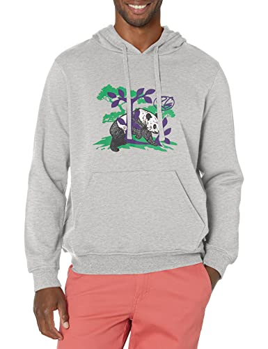 LRG Herren Lifted Research Group Logo Hooded Sweatshirt Kapuzenpullover, Panda Grau, X-Large