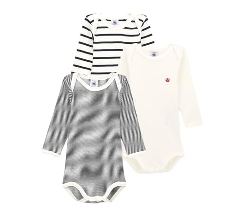 Petit Bateau Unisex BabyGestreifter Body mit langen Ärmeln (3er Pack) , Variante 1, 4 Jahre