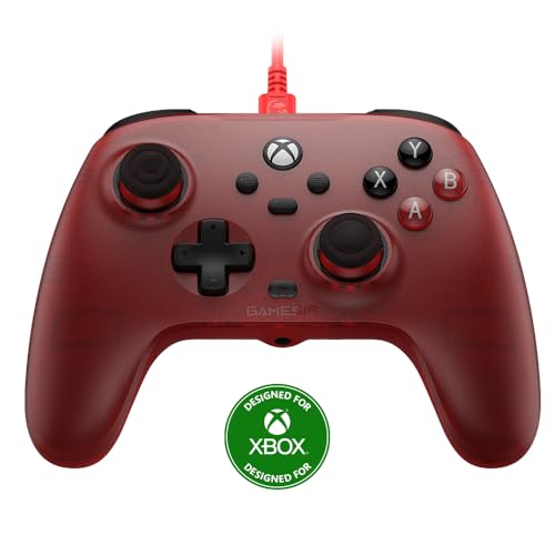 GameSir T7 Wired Controller für Xbox Series X|S, Xbox One & Windows 10/11, Plug and Play Gaming Gamepad mit Hall-Effekt Joysticks/Hall Trigger, 3.5mm Audio Jack - Rot