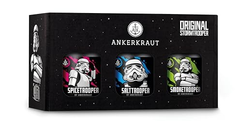 Ankerkraut Stormtrooper Gewürz-Box, mit Spicetrooper, Smoketrooper und Salttrooper, 345g Allrounder 3er Gewürz-Set